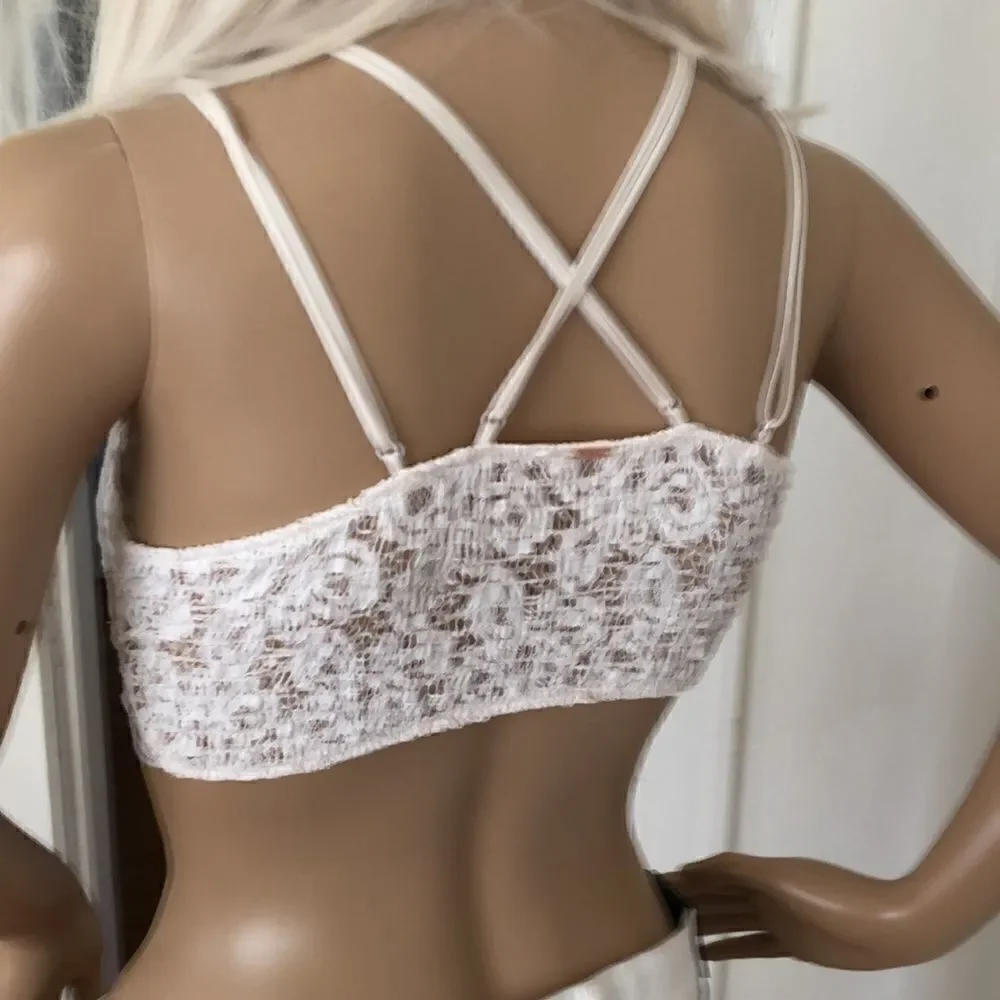 Victoria’s Secret's Coquette Fairy Cottage Core Lace Bralette Rose Gold S